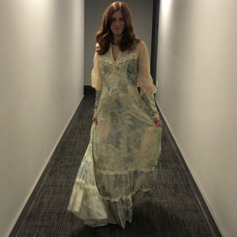 Gunne Sax by Jessica vintage maxi prairie dress M